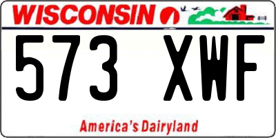 WI license plate 573XWF