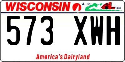 WI license plate 573XWH