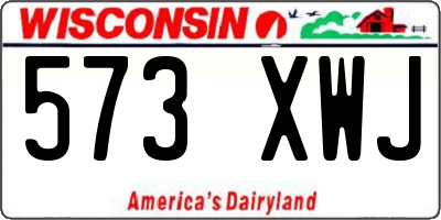 WI license plate 573XWJ
