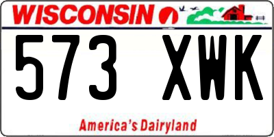 WI license plate 573XWK