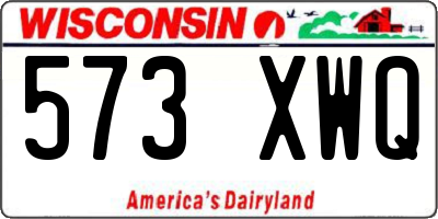 WI license plate 573XWQ