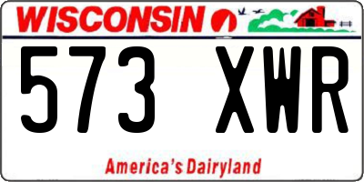 WI license plate 573XWR