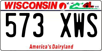 WI license plate 573XWS