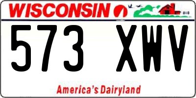 WI license plate 573XWV