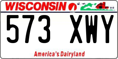 WI license plate 573XWY