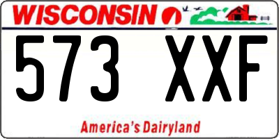 WI license plate 573XXF