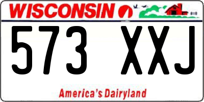 WI license plate 573XXJ