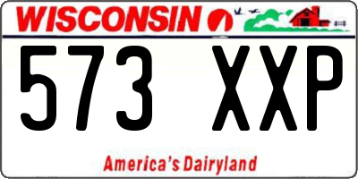 WI license plate 573XXP