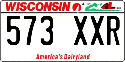 WI license plate 573XXR