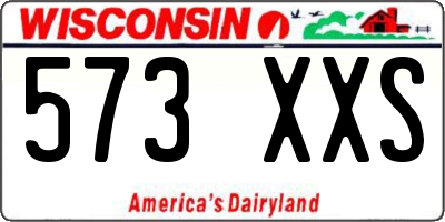 WI license plate 573XXS
