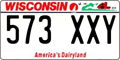WI license plate 573XXY