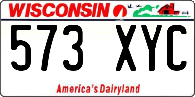 WI license plate 573XYC