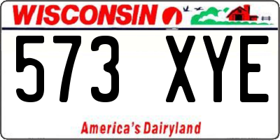 WI license plate 573XYE