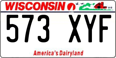 WI license plate 573XYF