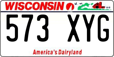 WI license plate 573XYG