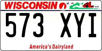 WI license plate 573XYI