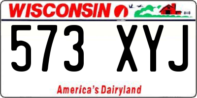 WI license plate 573XYJ