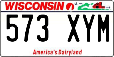 WI license plate 573XYM