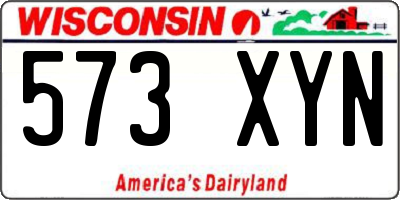 WI license plate 573XYN