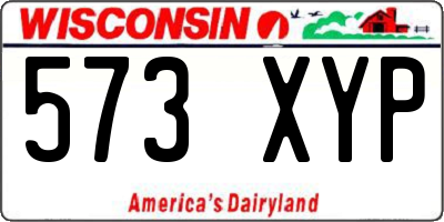 WI license plate 573XYP