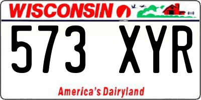 WI license plate 573XYR