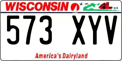 WI license plate 573XYV