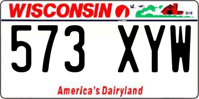 WI license plate 573XYW