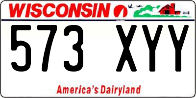 WI license plate 573XYY