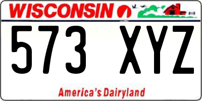 WI license plate 573XYZ