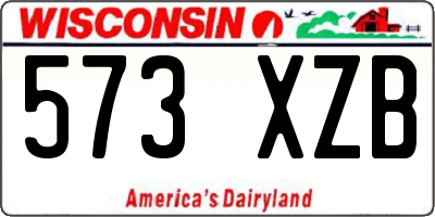 WI license plate 573XZB