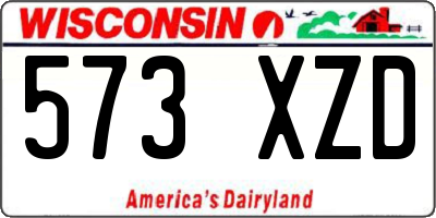 WI license plate 573XZD