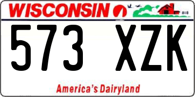 WI license plate 573XZK