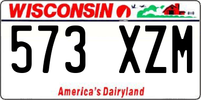 WI license plate 573XZM