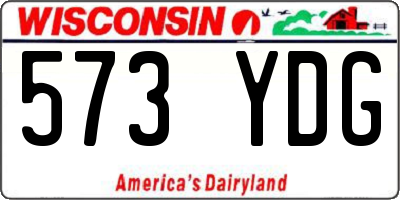 WI license plate 573YDG