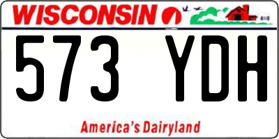 WI license plate 573YDH
