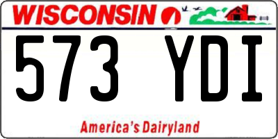 WI license plate 573YDI