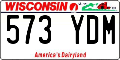 WI license plate 573YDM