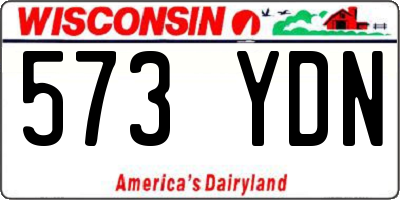 WI license plate 573YDN