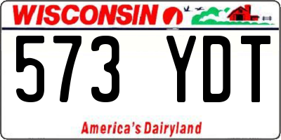 WI license plate 573YDT