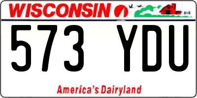 WI license plate 573YDU