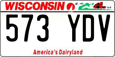 WI license plate 573YDV