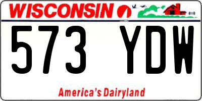 WI license plate 573YDW