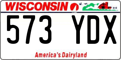 WI license plate 573YDX