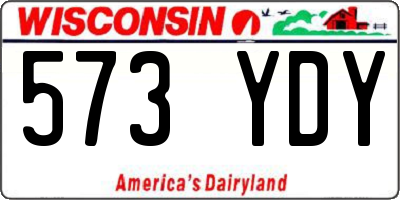 WI license plate 573YDY