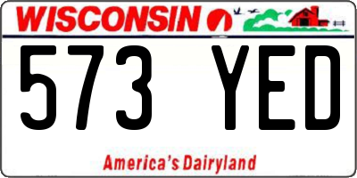 WI license plate 573YED