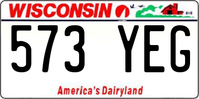 WI license plate 573YEG
