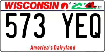 WI license plate 573YEQ