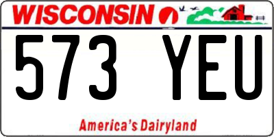 WI license plate 573YEU
