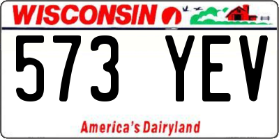 WI license plate 573YEV