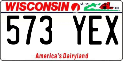 WI license plate 573YEX
